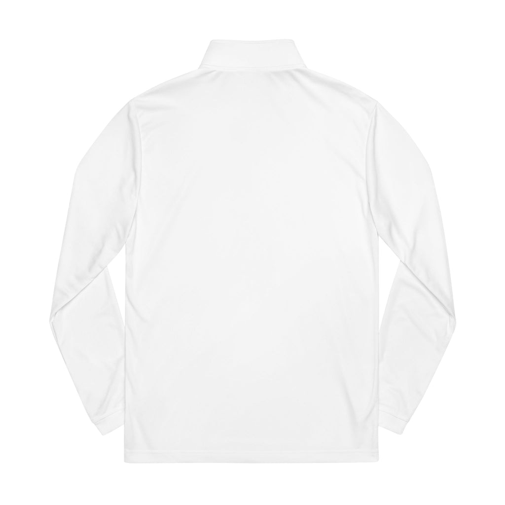Embroidered Quarter-Zip Pullover — White adidas® Performance Top