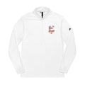 Embroidered Quarter-Zip Pullover — White adidas® Performance Top