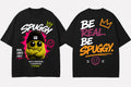 Spuggy T-Shirt Nera Soft But Unstoppable - Fronte e Retro