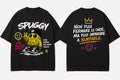 Spuggy T-Shirt Nera Real Vibes Only - Fronte e Retro