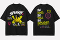 Spuggy T-Shirt Nera Stay Positive - Fronte e Retro