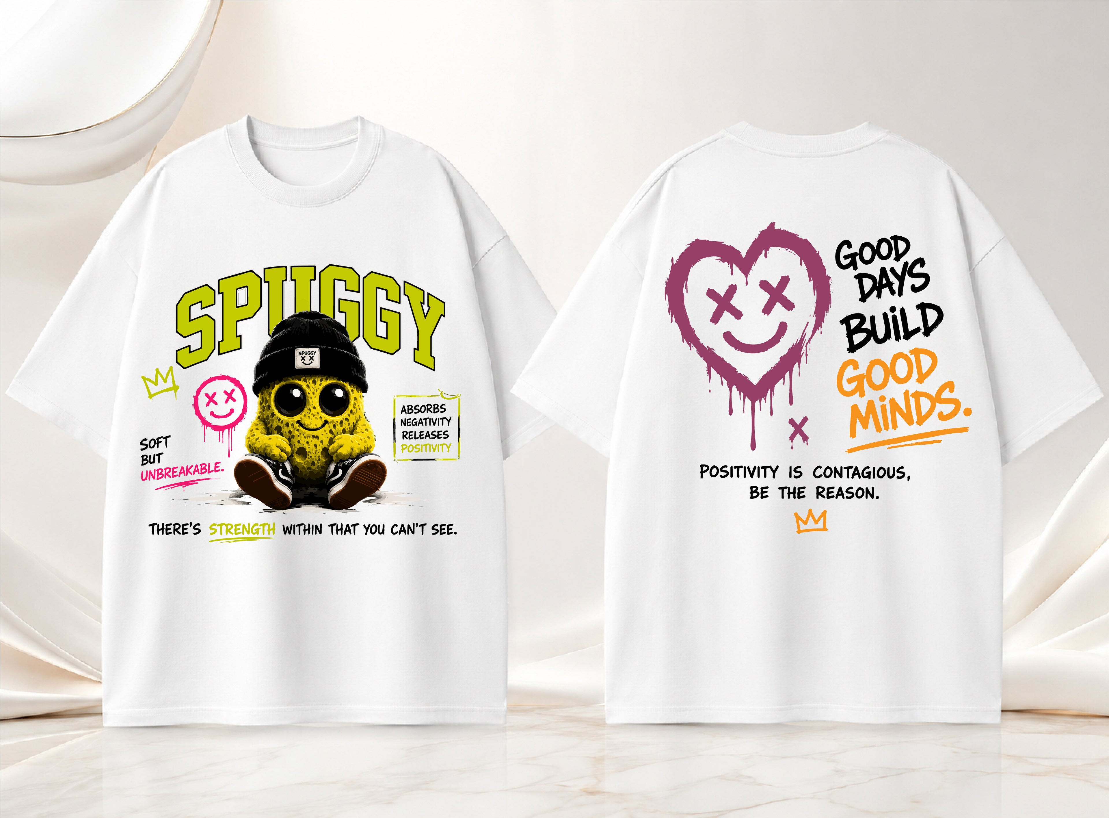 Spuggy T-Shirt Bianca Be Kind Be You Be Spuggy