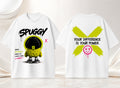 Spuggy T-Shirt Bianca Born Different - Fronte e Retro