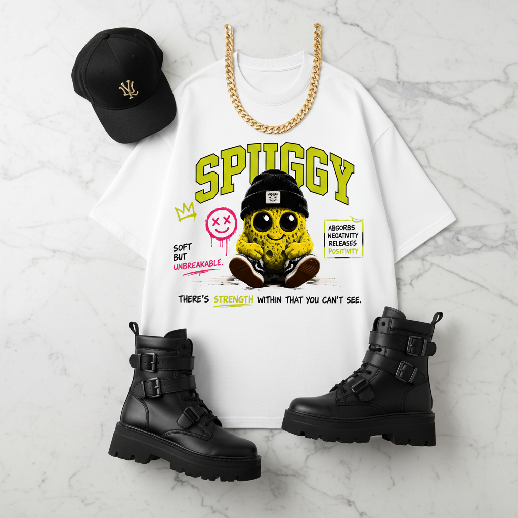 Spuggy White #02 Flat Lay