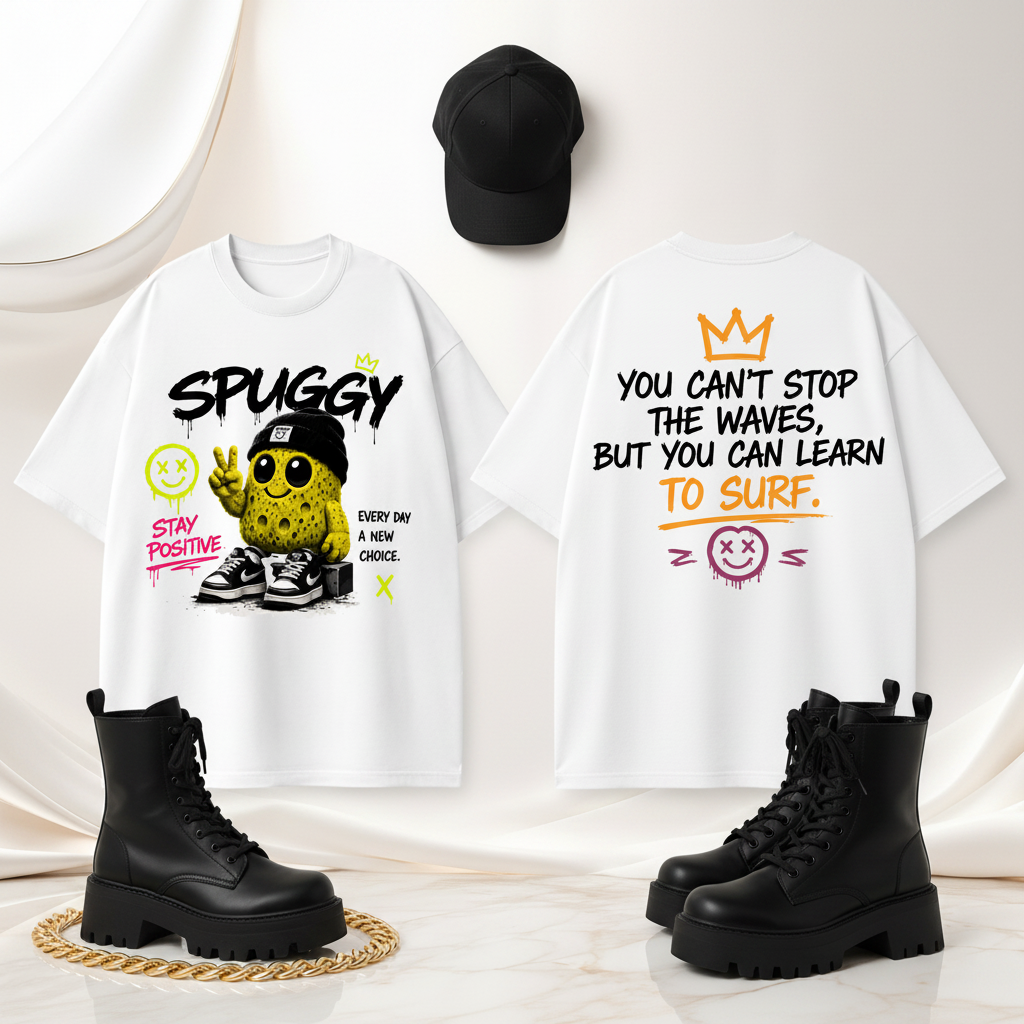 Spuggy White #04 Flat Lay Retro